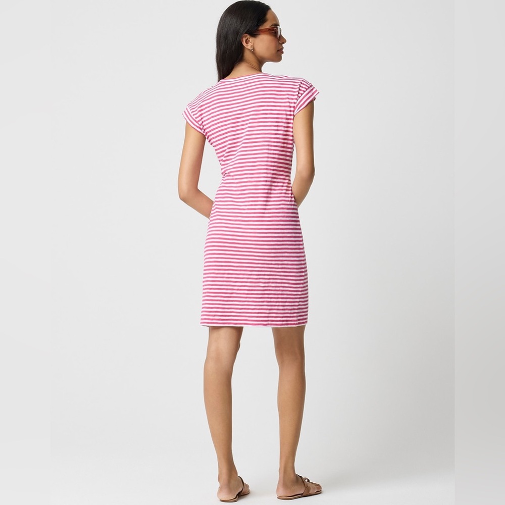 NWOT J.Crew Striped tie-waist dress - Picture 2 of 7